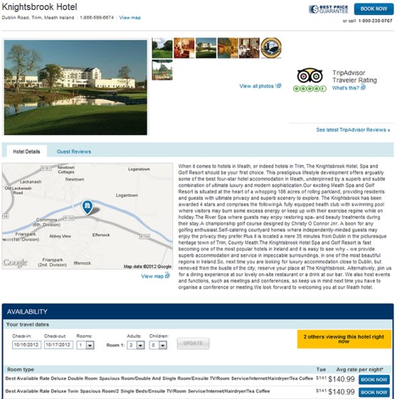 First, locate your hotel in Expedia.