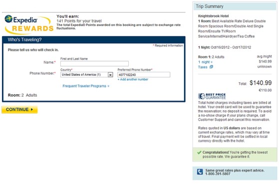 Book through Expedia, of course.