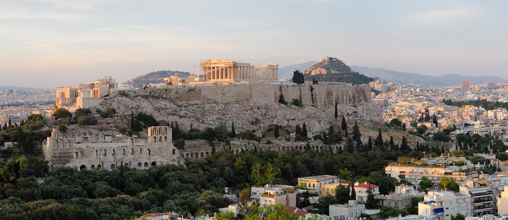 The Acropolis in Athens, Greece.